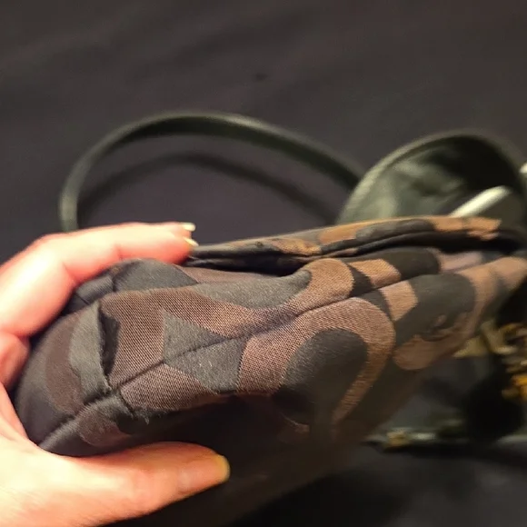 Coach Kristen Black and Brown Shoulder Bag, Removable Strap, 2 Hangtags - Picture 7 of 12